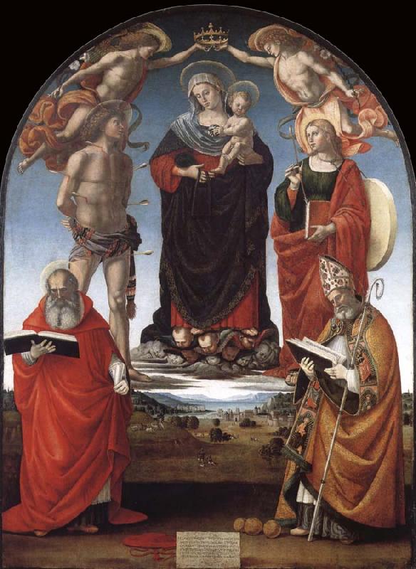  The Virgin and Child among Angels and Saints